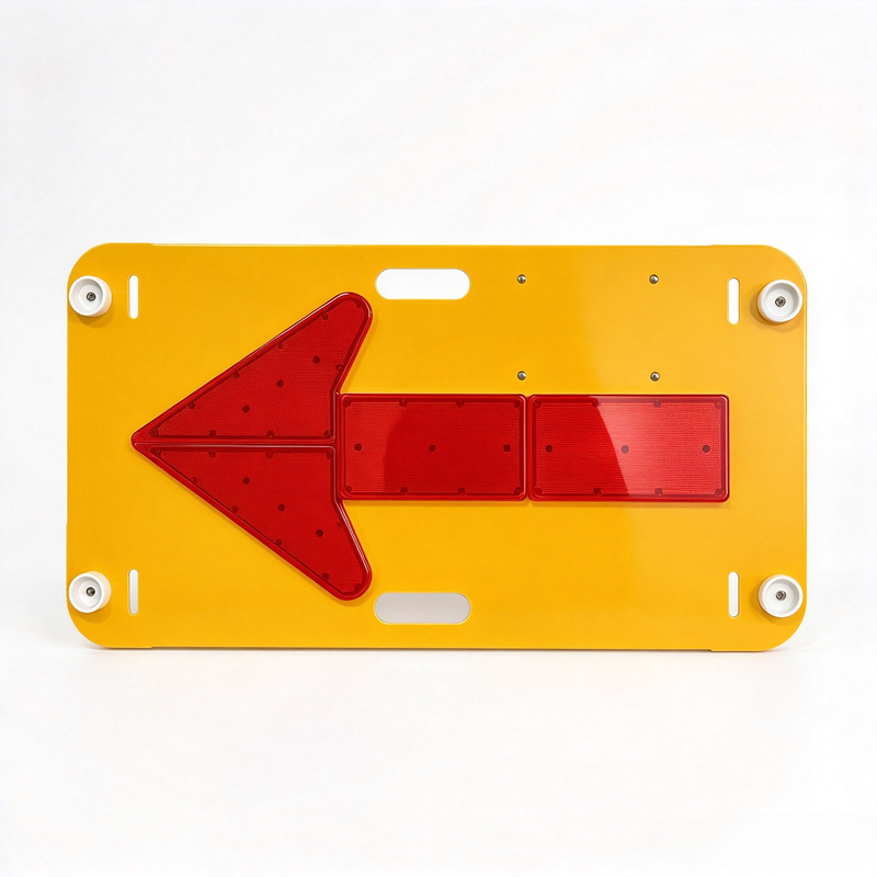 Dynamic Illuminated LED Arrow Board with High Brightness Red LEDs and Aluminum Body for Traffic Safety Directional Guidance