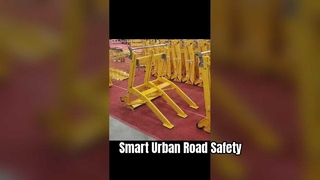 Kompaktowa bariera samochodowa przeznaczona do stosowania na drogach miejskich o małej prędkości